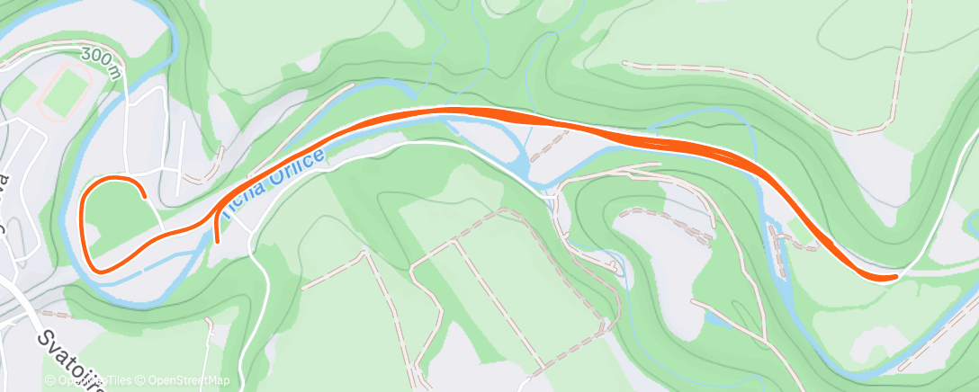 Map of the activity, Evening Run