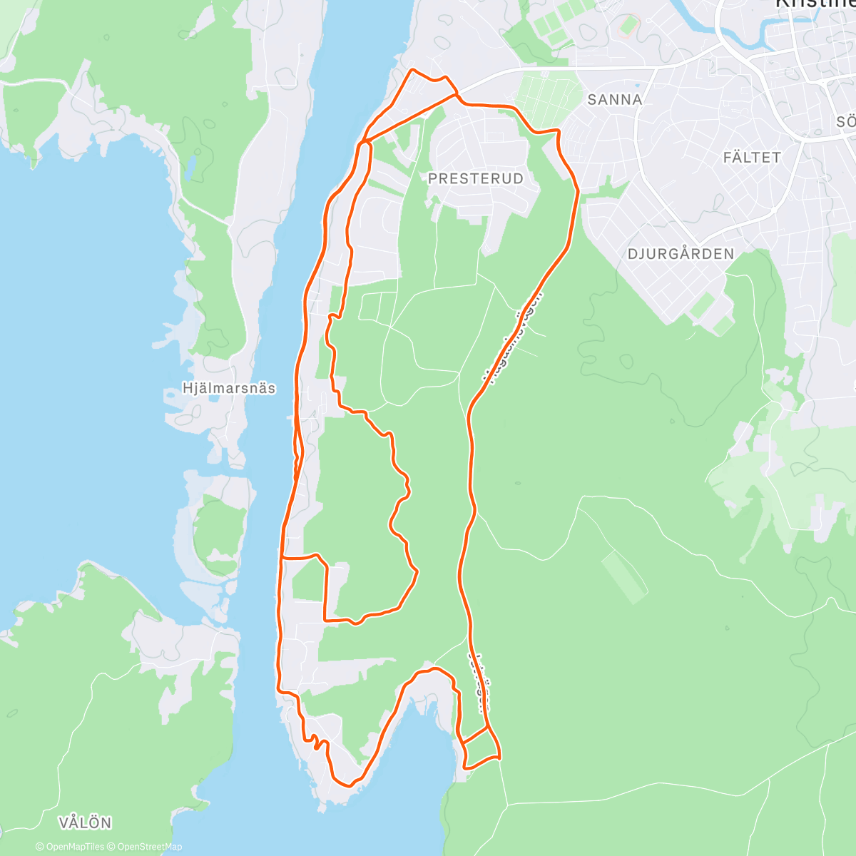 Карта физической активности (Fin långtur med Omed, Annika, Maria och Johan)