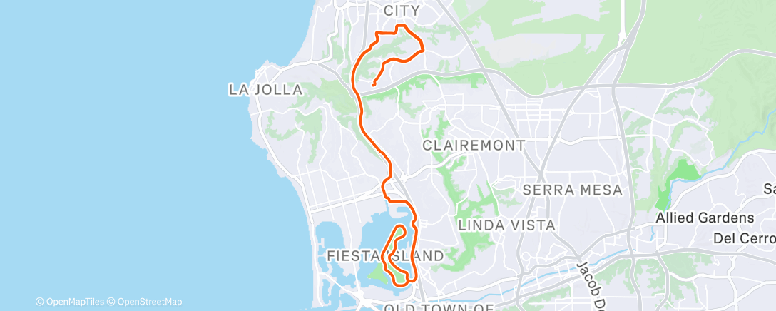 Map of the activity, Afternoon Ride