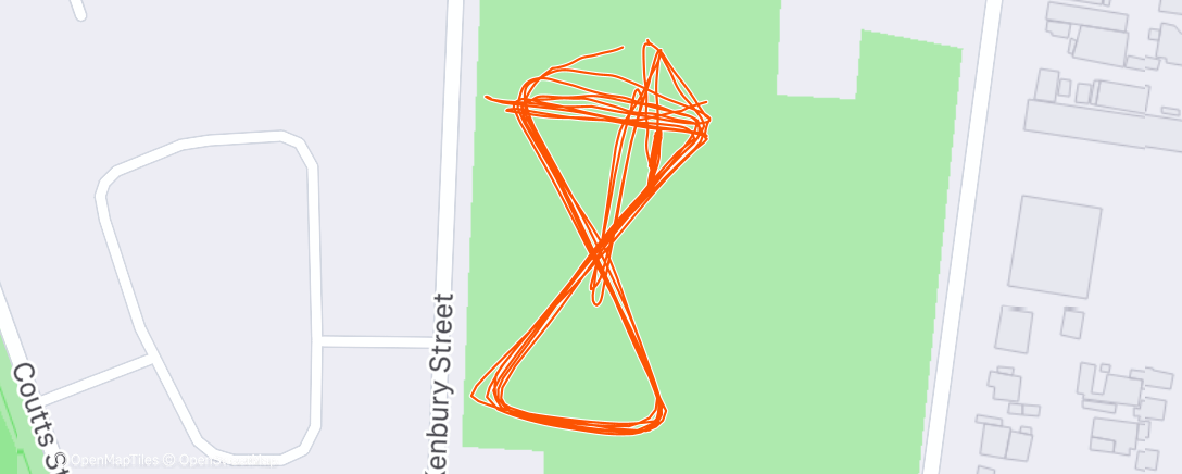Map of the activity, Afternoon Run