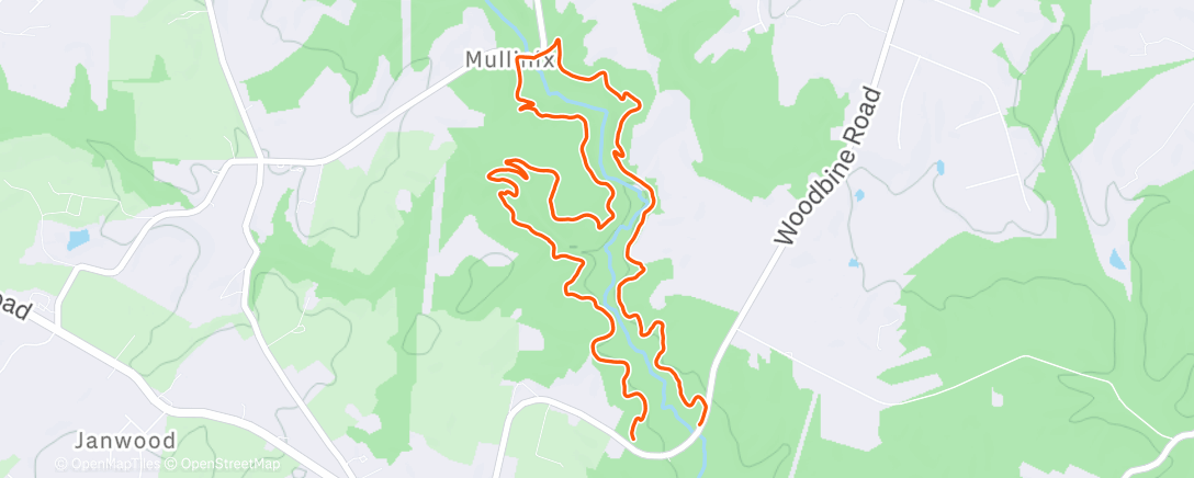Map of the activity, Lunch Ride