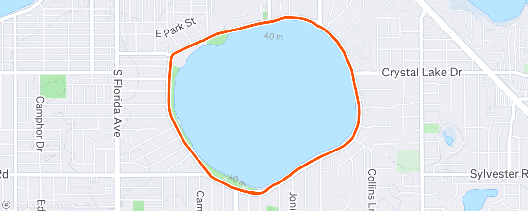 Map of the activity, Morning Run