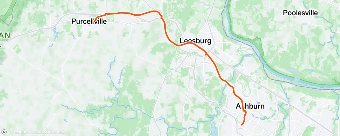 Map of the activity, Afternoon Ride