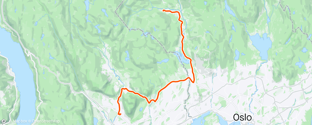 Map of the activity, Kolsås - Sørkedalen 🚴‍♂️🌧️