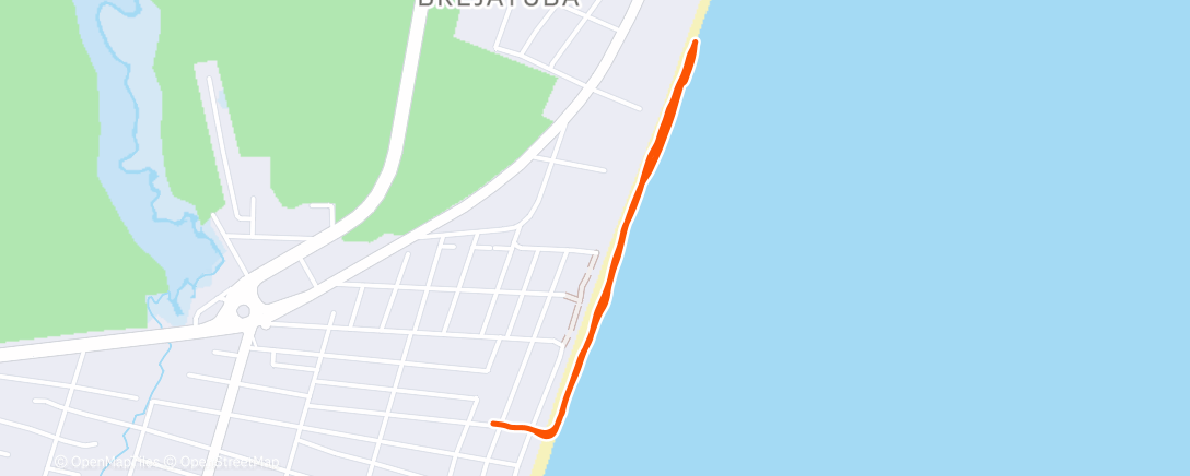 Map of the activity, Caminhada matinal