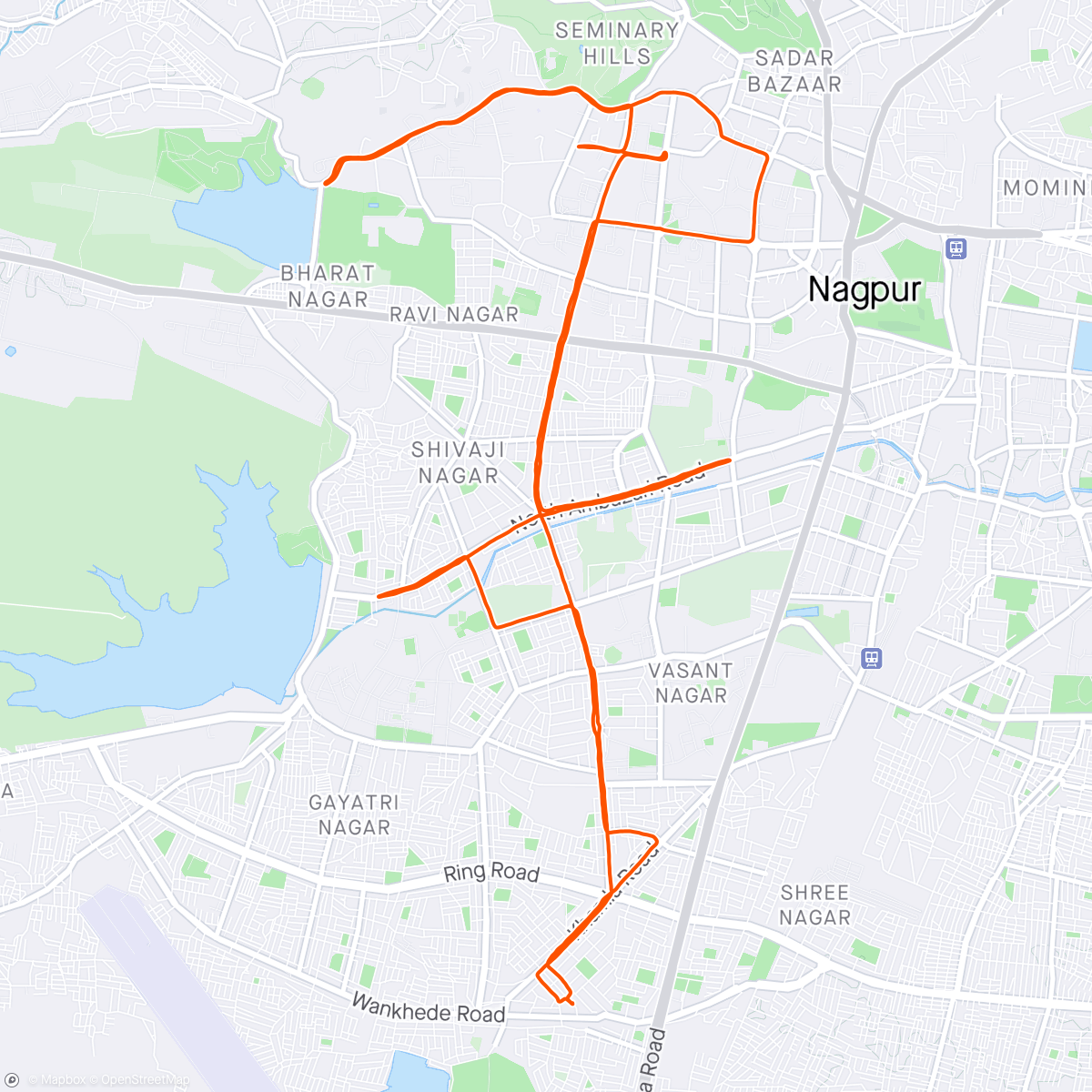 Map of the activity, Sunday Morning Ride...