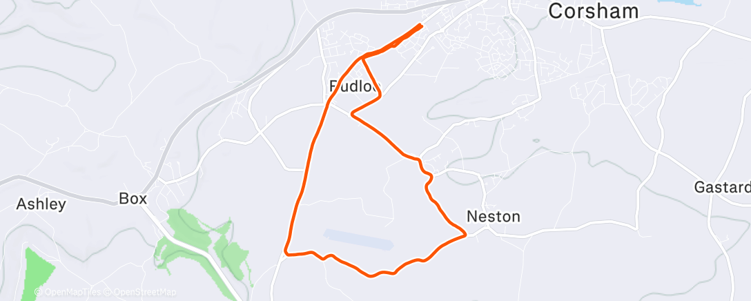 Map of the activity, Morning Trail Run