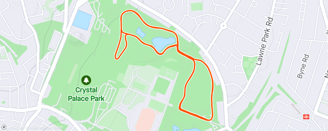 Map of the activity, Crystal Palace parkrun (#146)