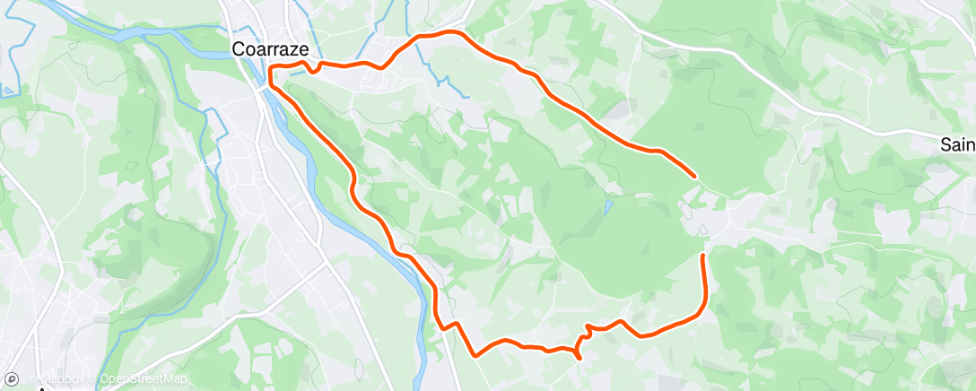 Peta aktivitas, Course à pied dans l'après-midi