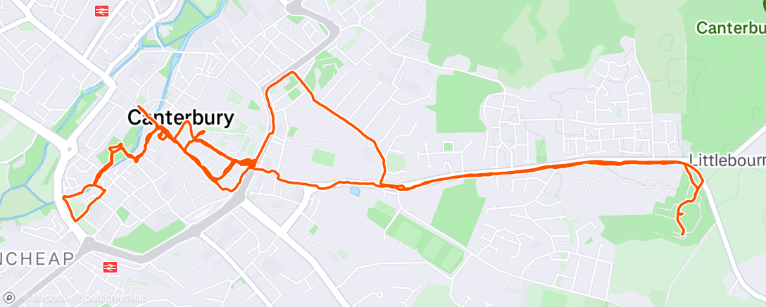 Map of the activity, Afternoon Walk