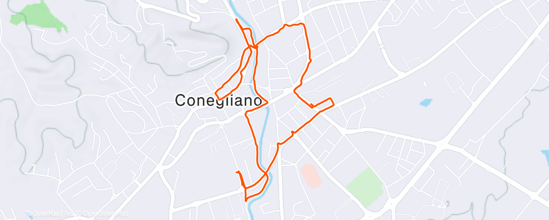 Map of the activity, Corsa mattutina