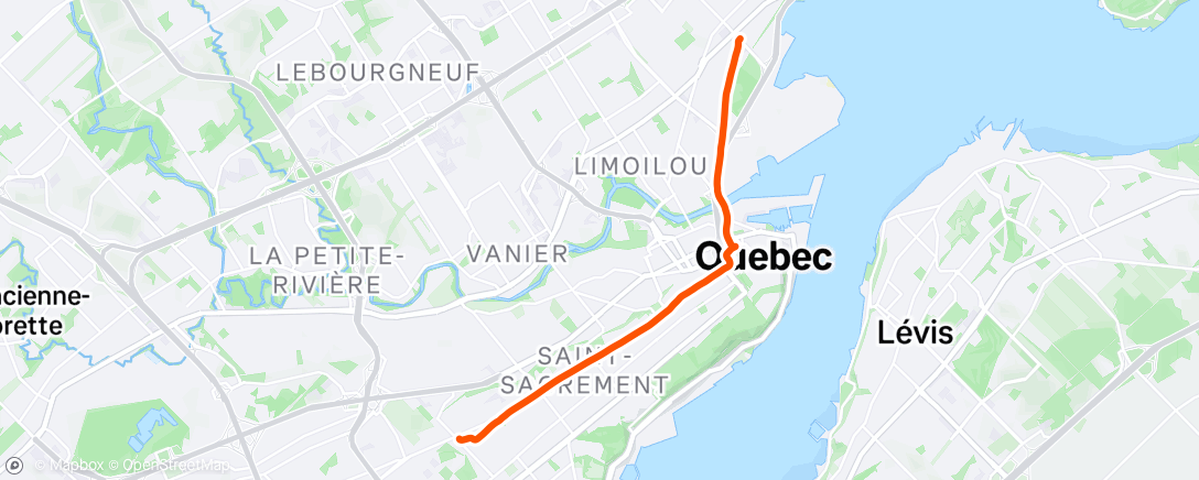 Map of the activity, Sortie vélo dans l'après-midi
