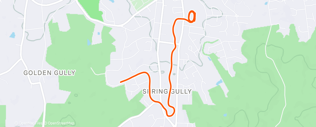Map of the activity, Warmup, drills and strides, and sore Achilles