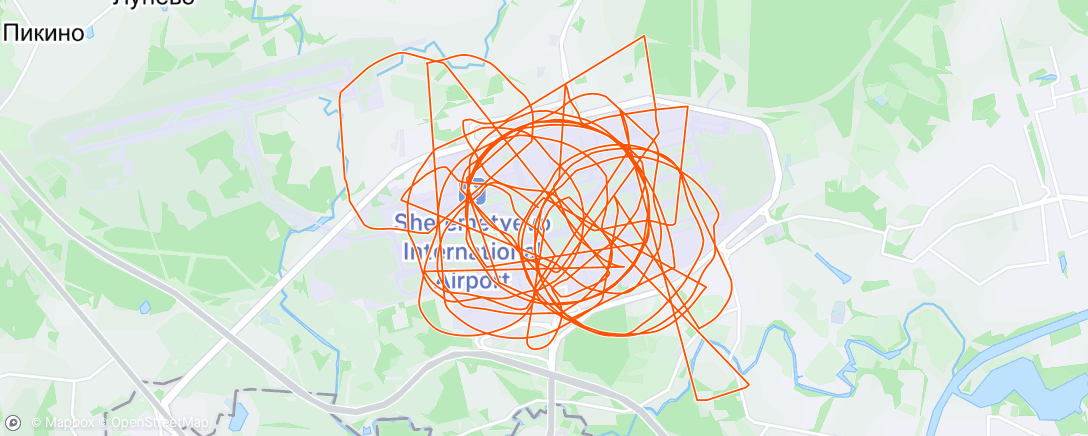 Map of the activity, Evening Run