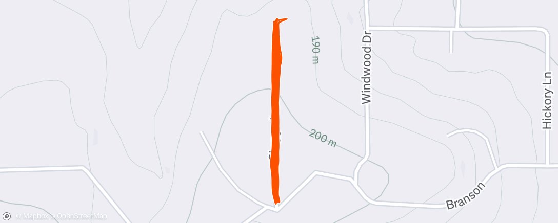 Map of the activity, Afternoon Run