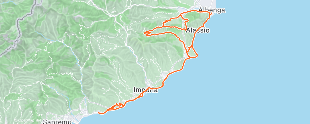 Map of the activity, Lunch Ride