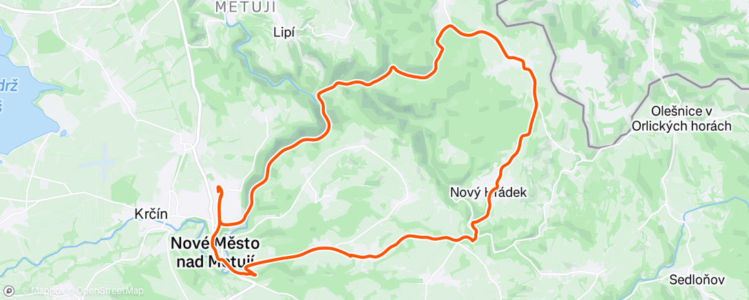 Map of the activity, Na Čermnou