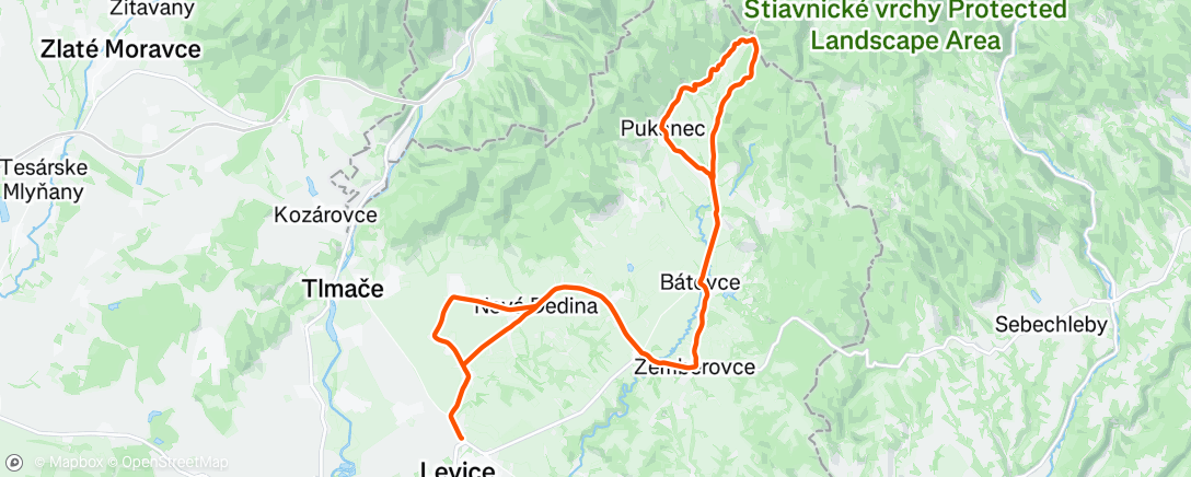 Map of the activity, Morning Ride