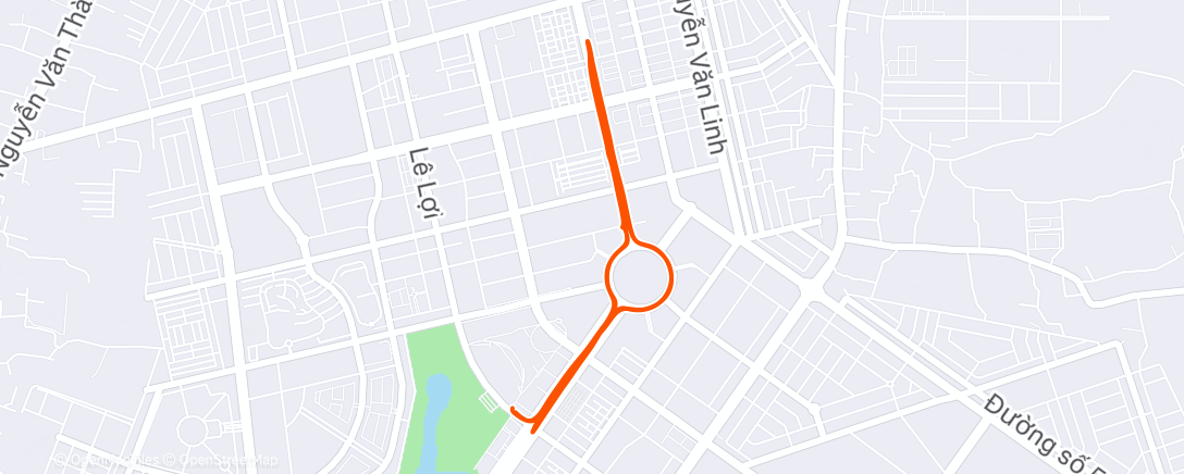 Map of the activity, Morning Run