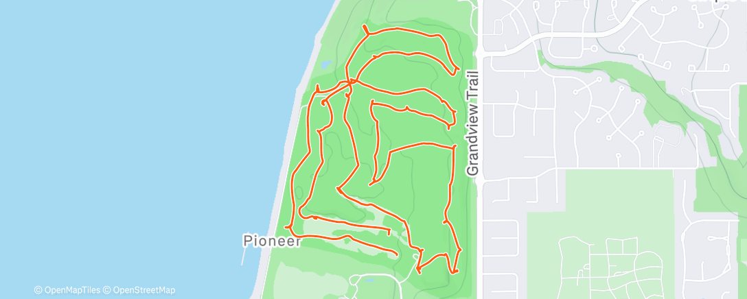 Map of the activity, Morning Golf