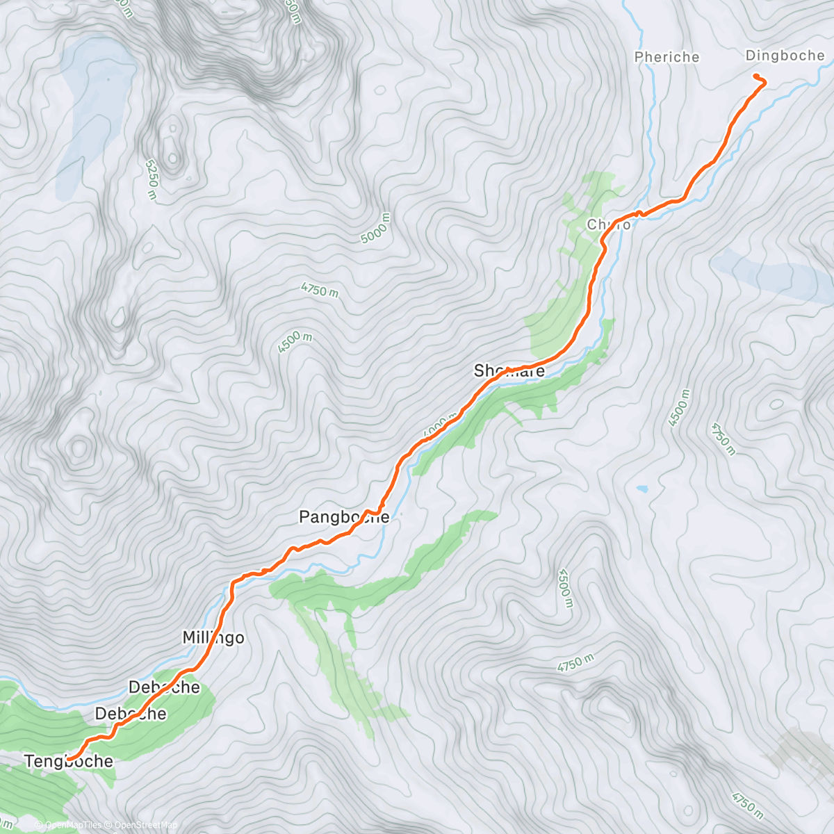 Map of the activity, Day 4 - Everest Basecamp Trek, Muslim Hikers  🏔🇳🇵