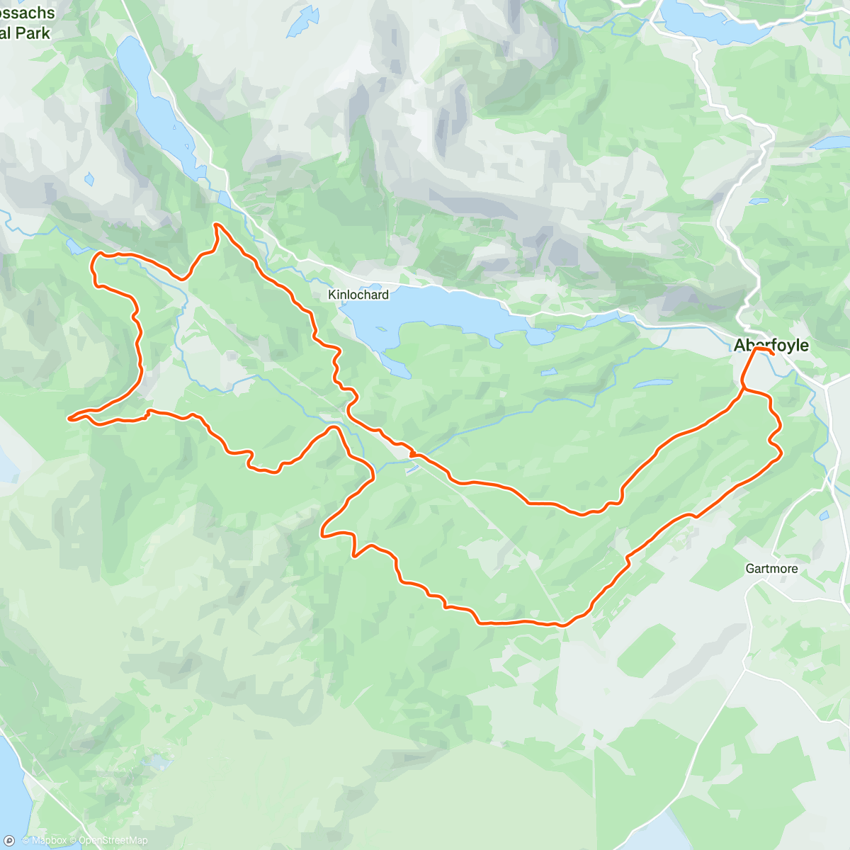 Map of the activity, Bruach Burn Loop with Stu
