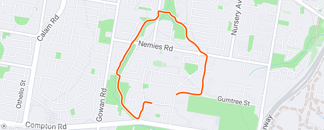 Map of the activity, Morning Walk