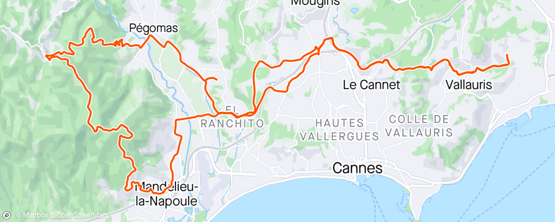 Kaart van de activiteit “Sortie vélo le midi”