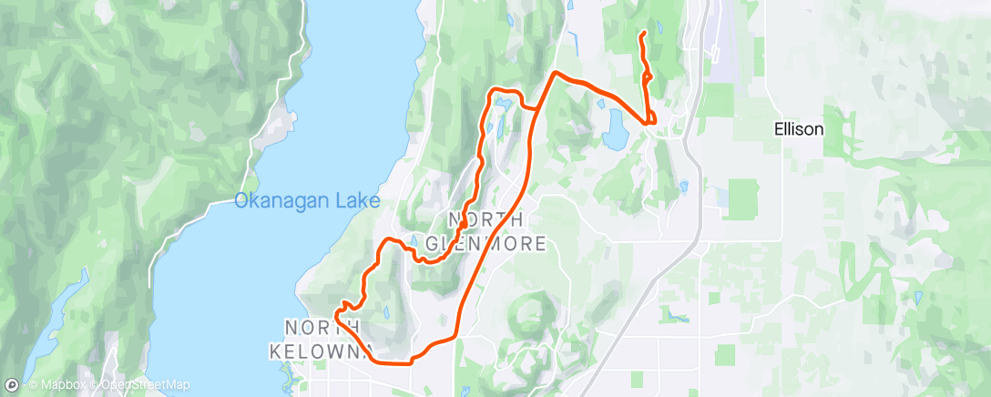 Map of the activity, Mountain bike ride no. 7