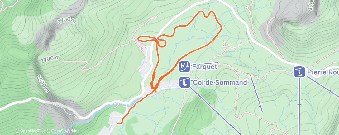 Map of the activity, Morning Nordic Ski