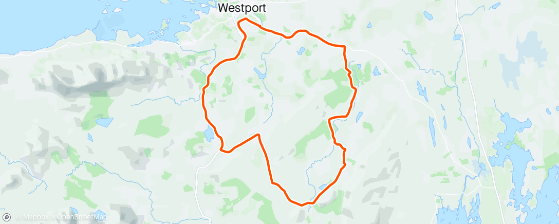 Map of the activity, Hilly afternoon Ride