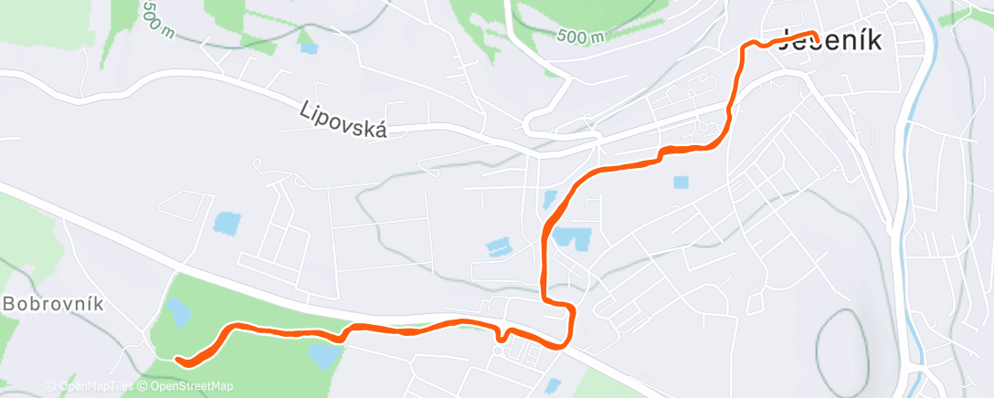 Map of the activity, Lunch Run