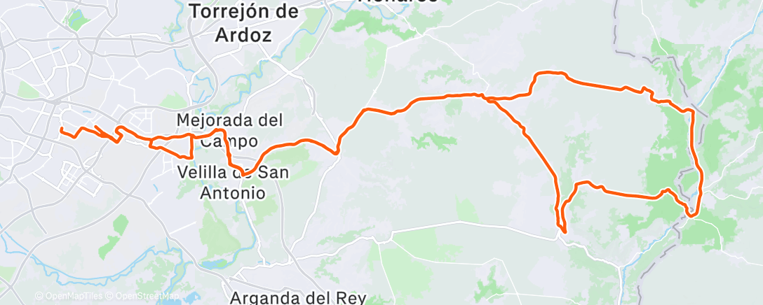 Map of the activity, Ciclismo