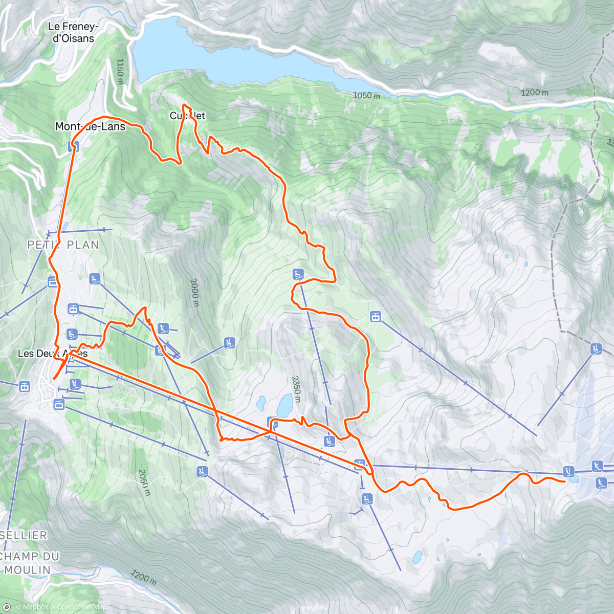 Map of the activity, Mountain of Hell pre-ride