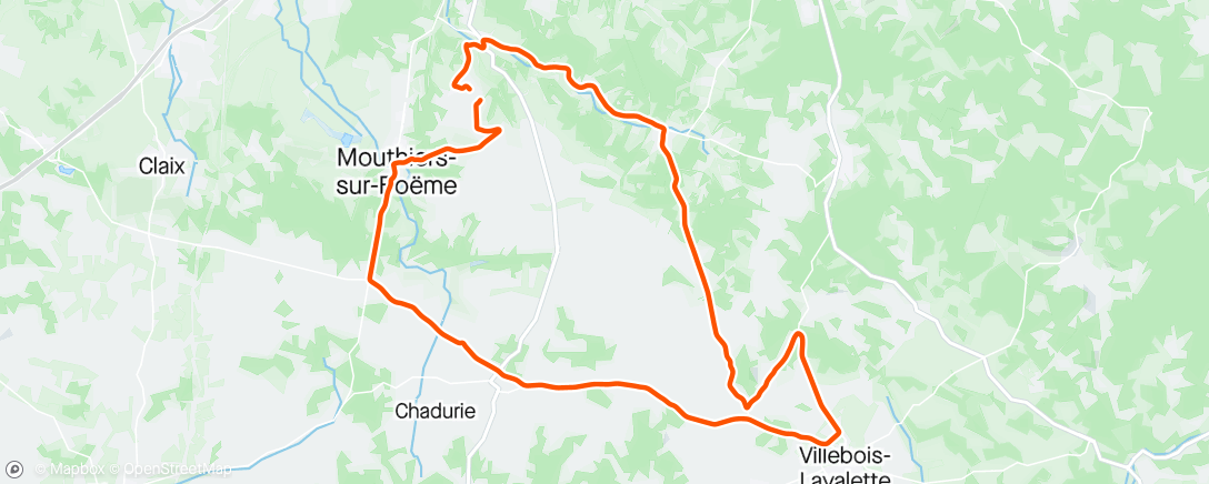 Map of the activity, Sortie vélo dans l'après-midi