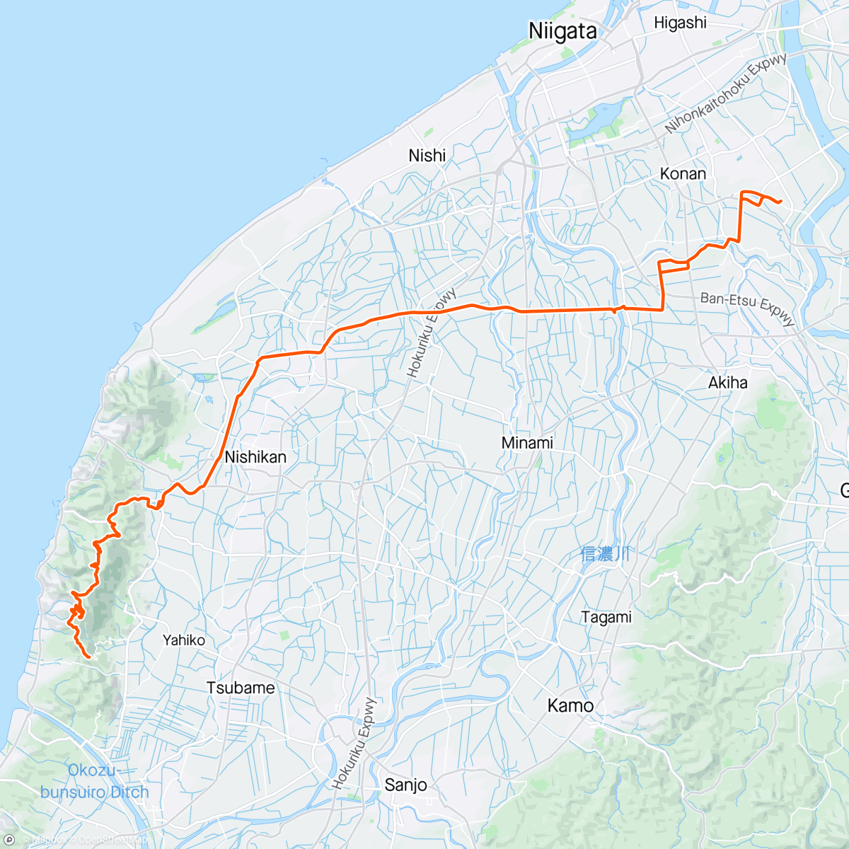 Map of the activity, 山登り