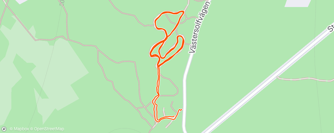Map of the activity, Evening Run