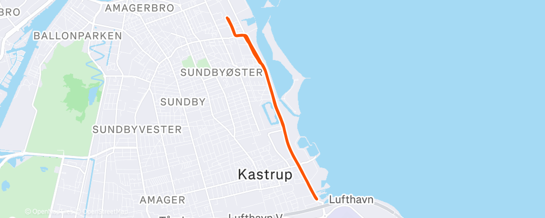 Map of the activity, Afternoon Run