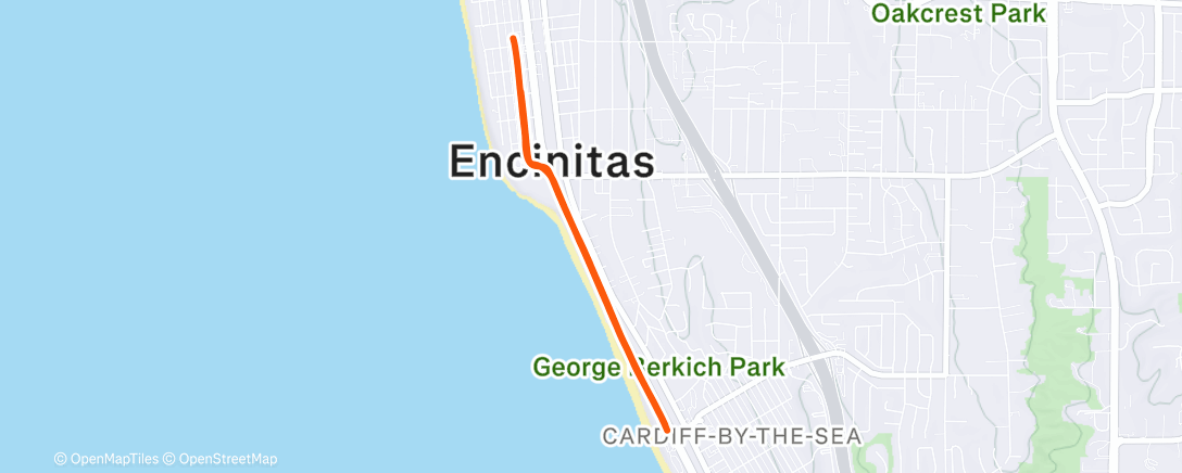 Map of the activity, Morning Run