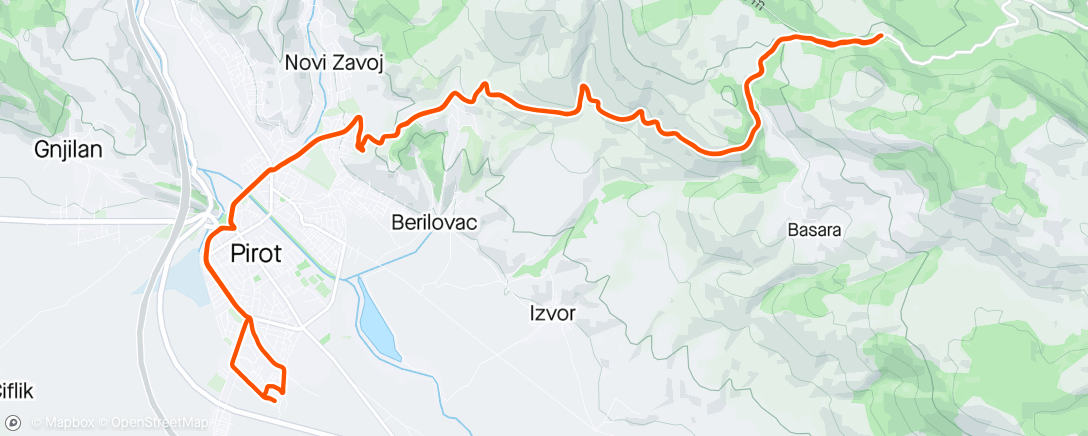 Map of the activity, Afternoon Bike Ride