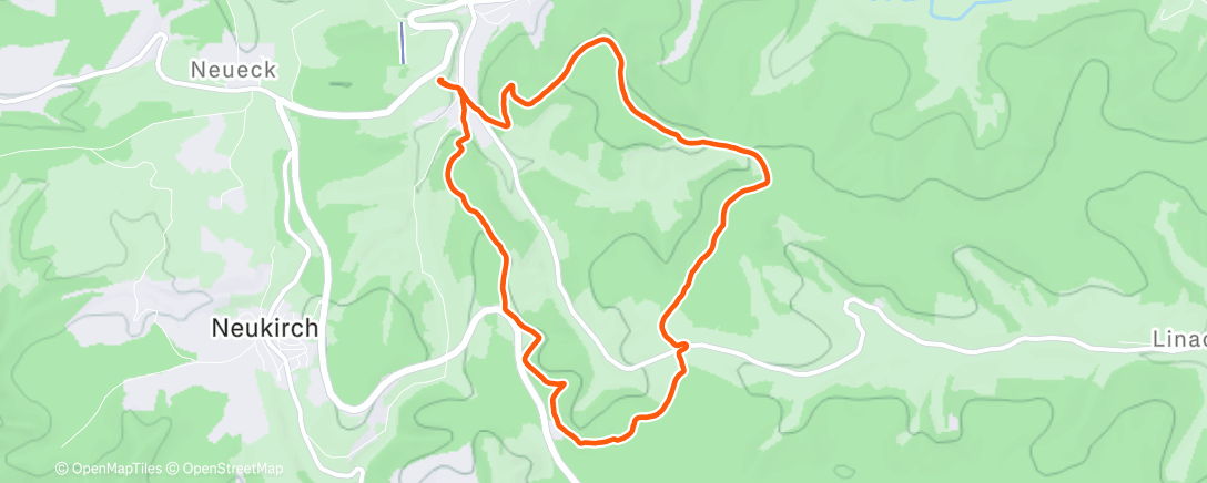 Map of the activity, Wanderung am Morgen