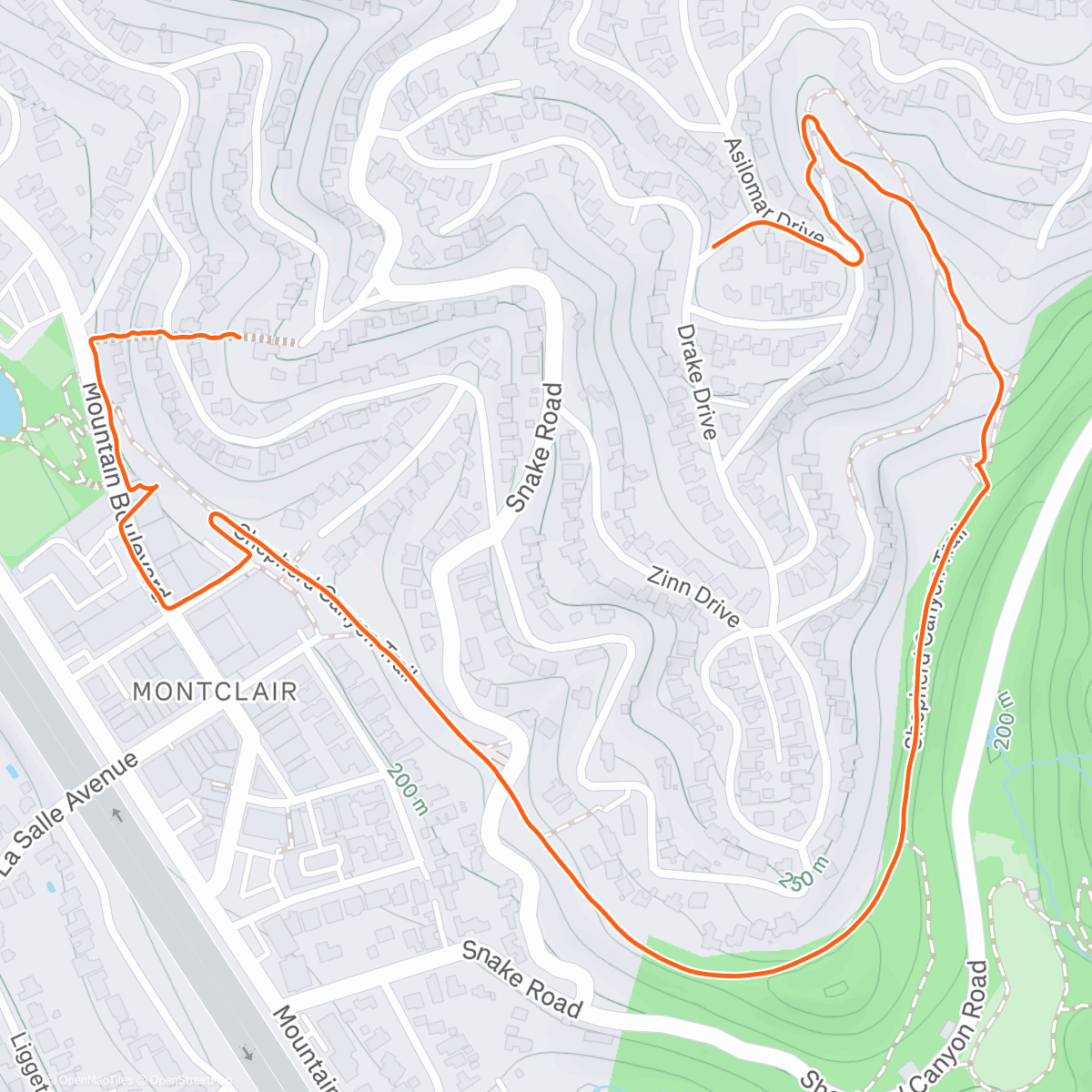Map of the activity, Coffee hike