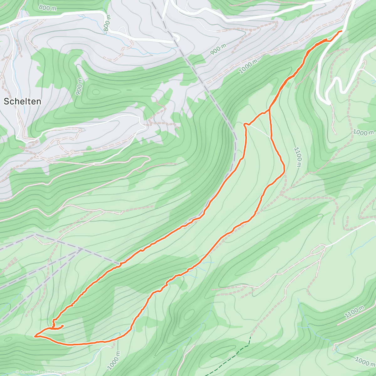 Map of the activity, Randonnée dans l'après-midi