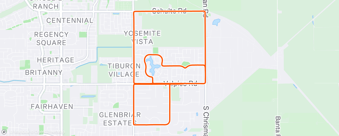 Map of the activity, Afternoon Ride