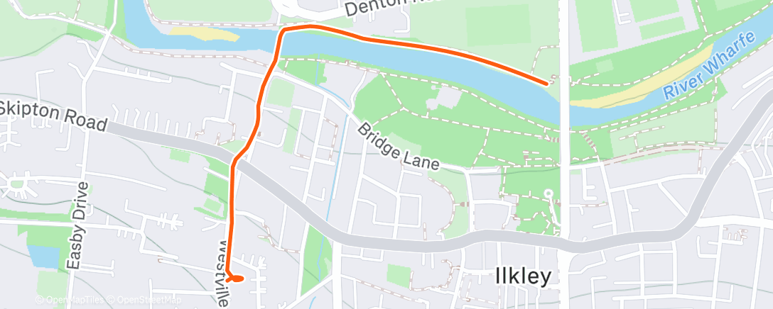 Map of the activity, Morning Run