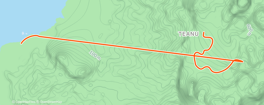 Карта физической активности (Zwift - Watopia)