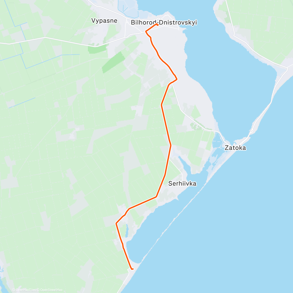 Map of the activity, Утренний велозаезд