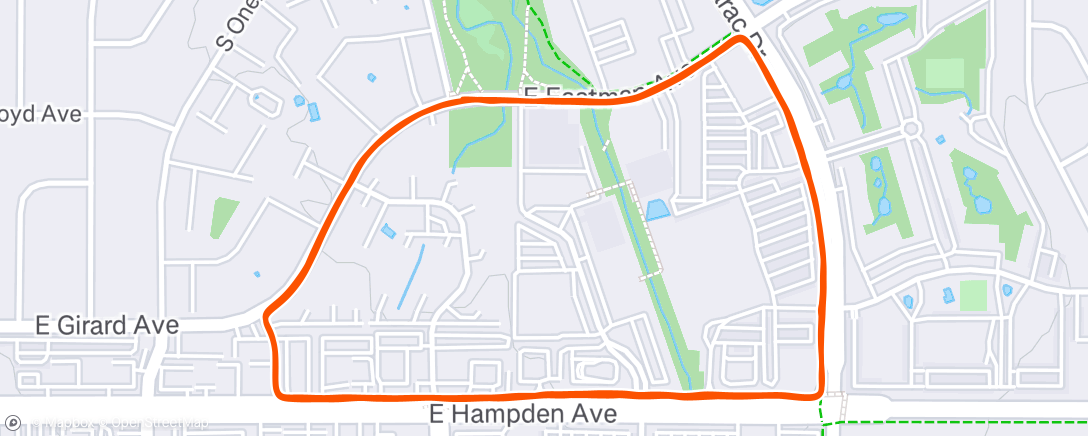 Mapa de la actividad (Evening Run)