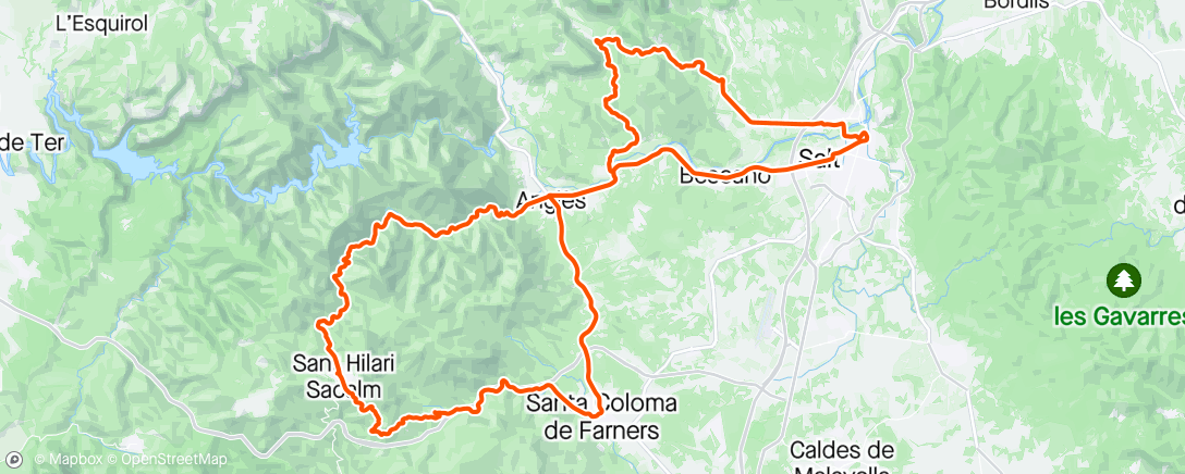 Map of the activity, Saint Hilari loop with Majo