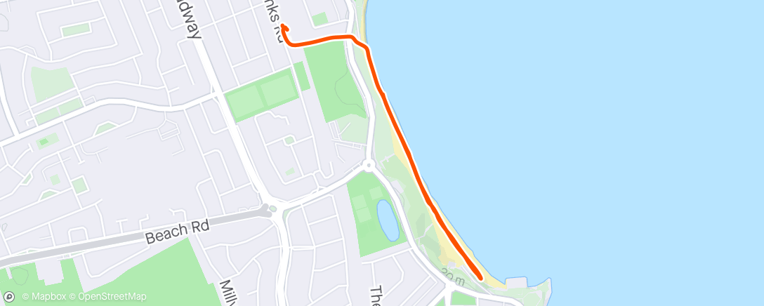 Map of the activity, Dog walk for km